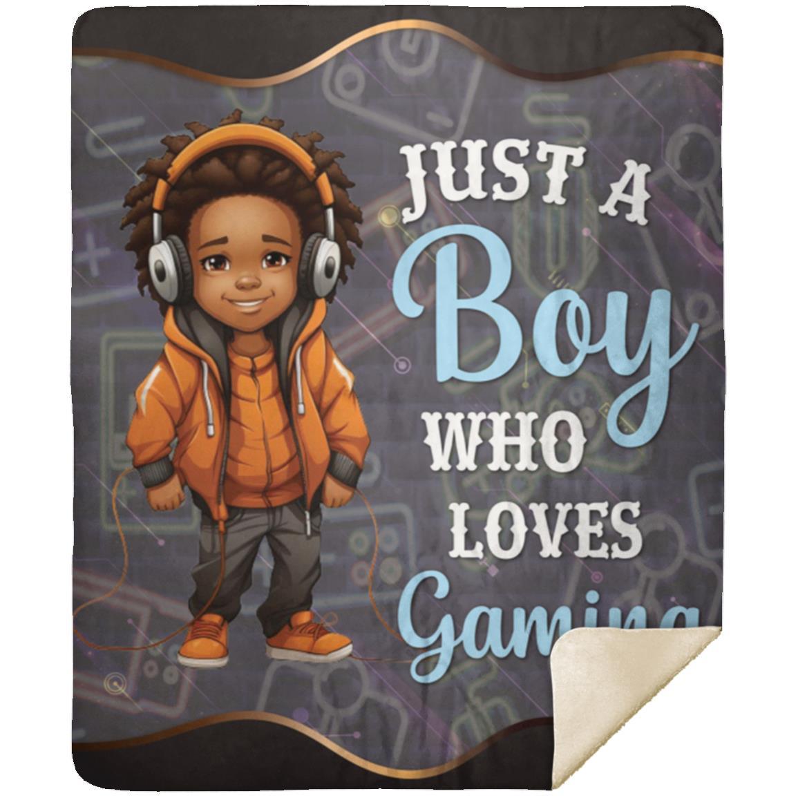 Just A Boy Who Loves Gaming Blanket | Christmas Gift, Birthday Gift