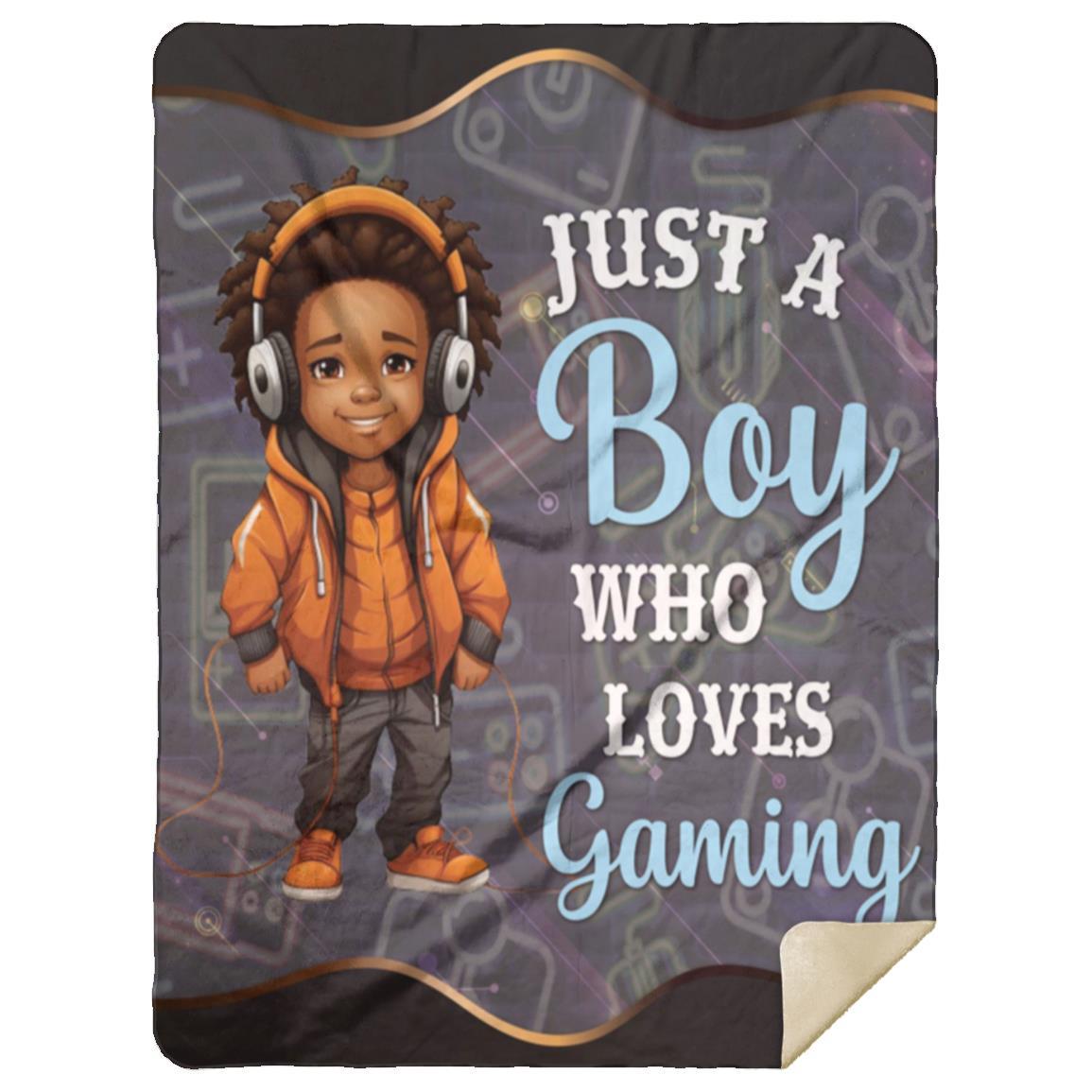 Just A Boy Who Loves Gaming Blanket | Christmas Gift, Birthday Gift