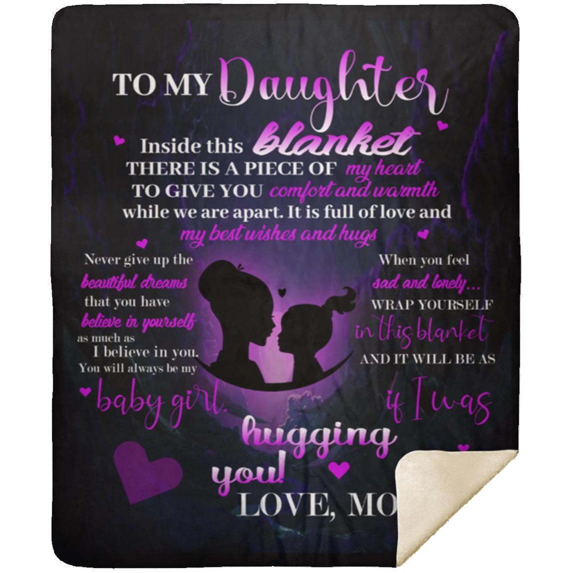 To My Daughter, Piece of My Heart Blanket | Christmas Gift, Birthday Gift