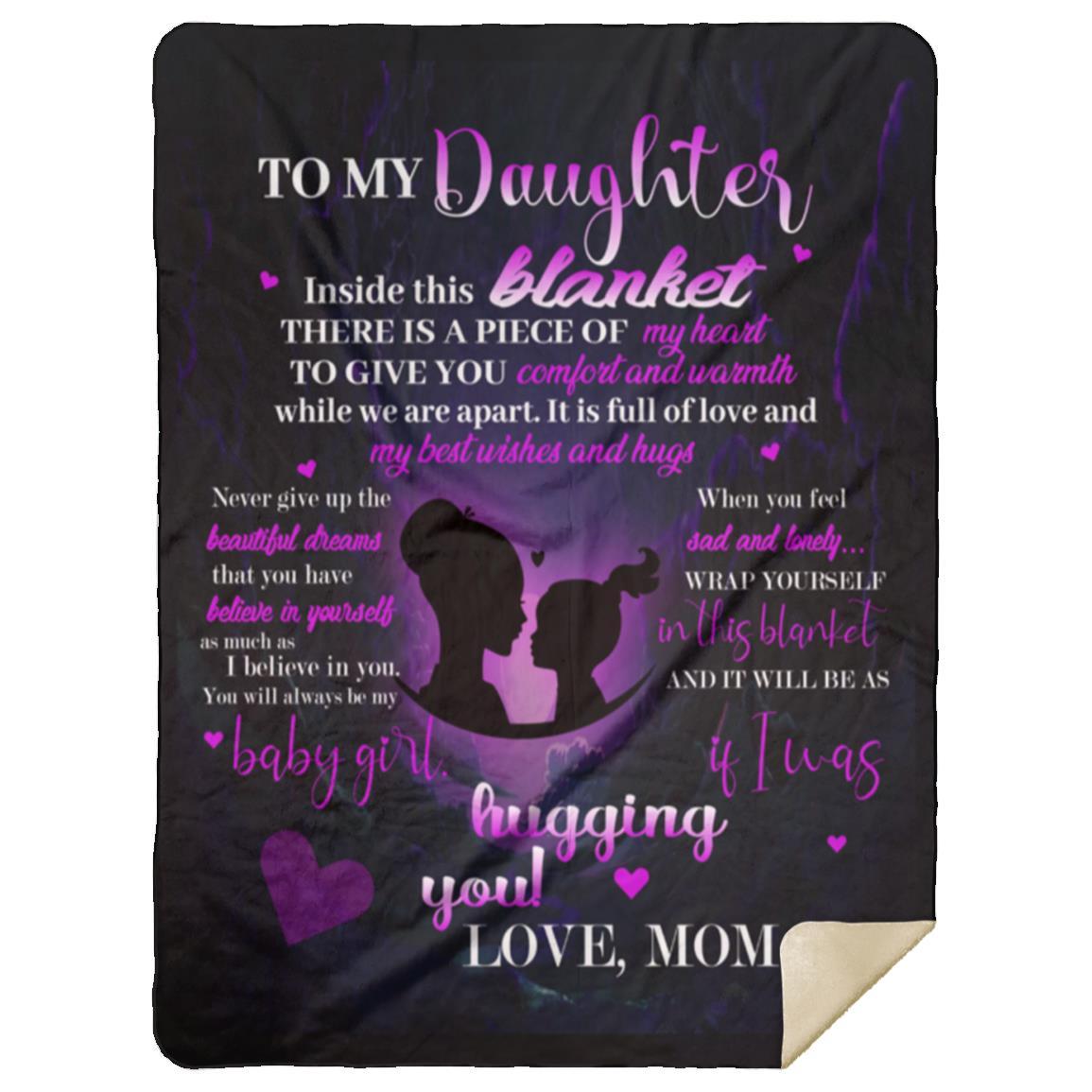 To My Daughter, Piece of My Heart Blanket | Christmas Gift, Birthday Gift
