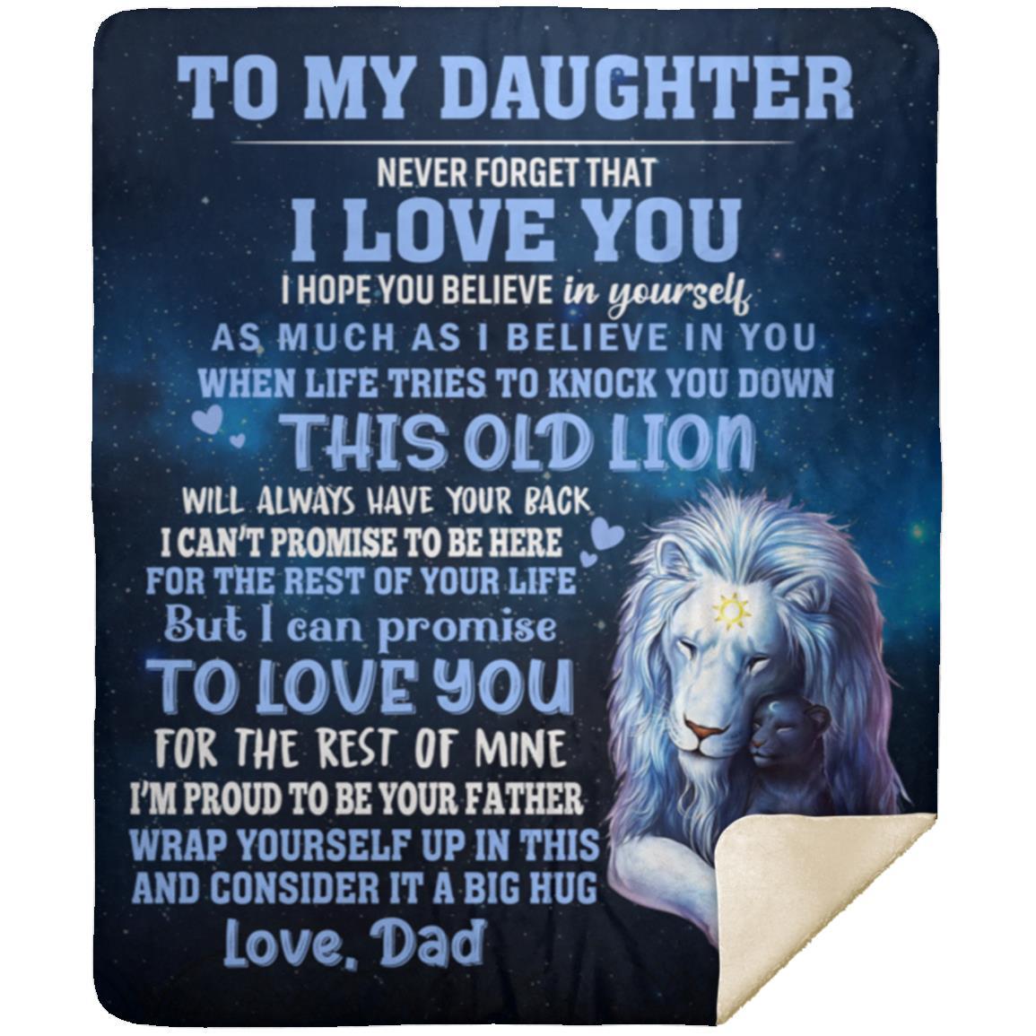 To My Daughter, I Love You Blanket | Valentine's Day, College, Birthday Gift