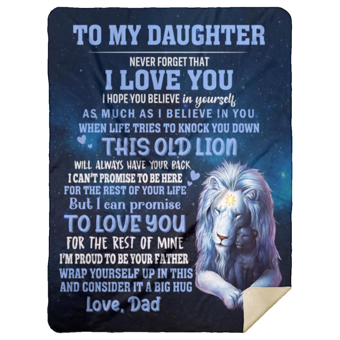 To My Daughter, I Love You Blanket | Valentine's Day, College, Birthday Gift