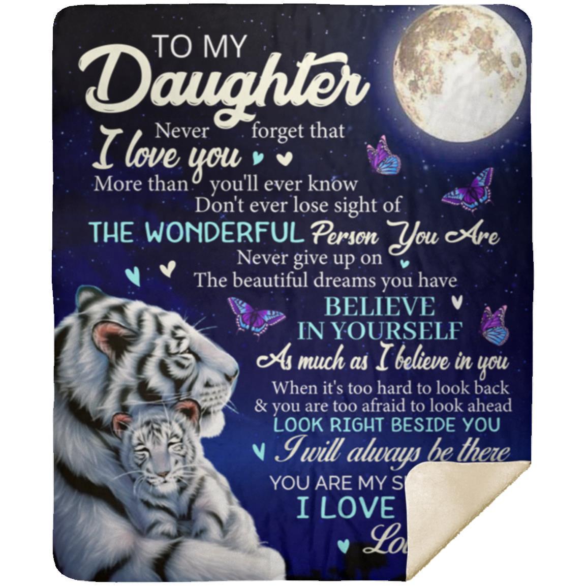 To My Daughter, Never Forget Blanket | Valentine's Day, Birthday, College Gift