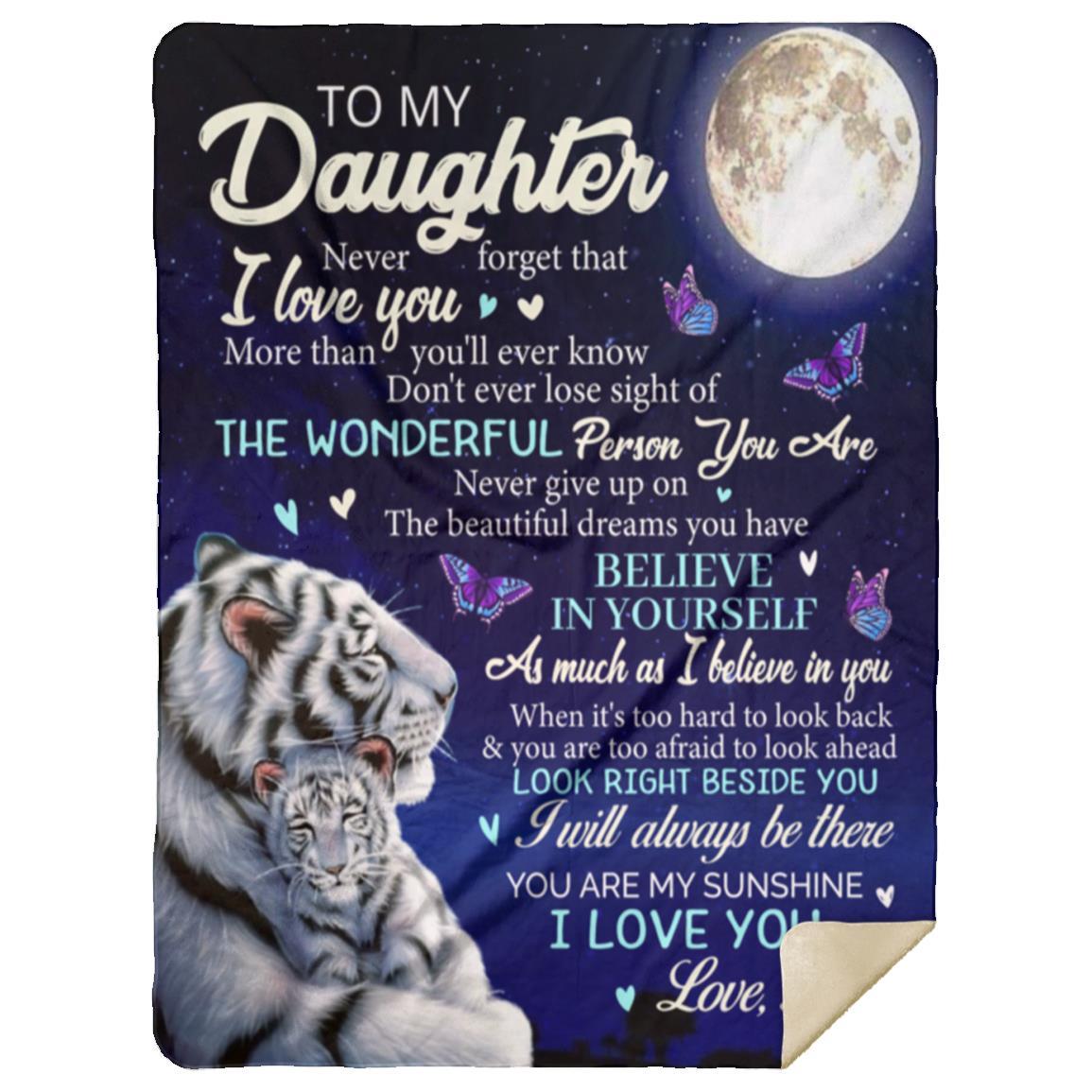To My Daughter, Never Forget Blanket | Valentine's Day, Birthday, College Gift