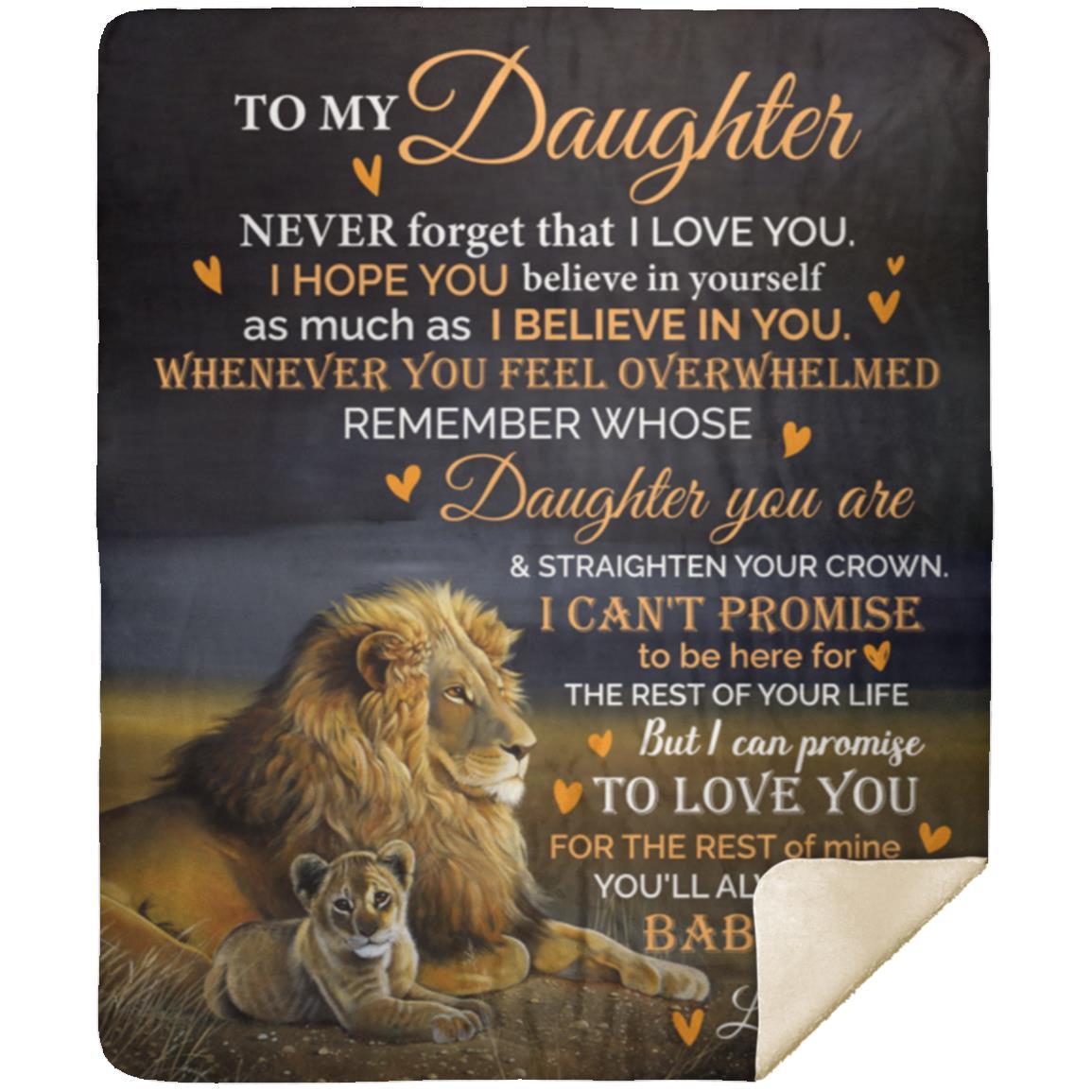 To My Daughter, When You Feel Overwhelmed Blanket | Valentine's Day, Birthday, College Gift