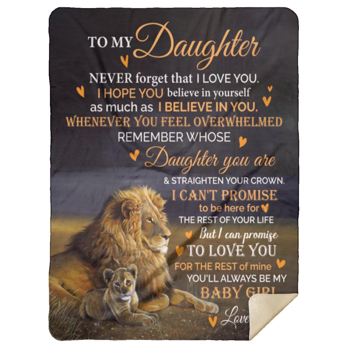 To My Daughter, When You Feel Overwhelmed Blanket | Valentine's Day, Birthday, College Gift