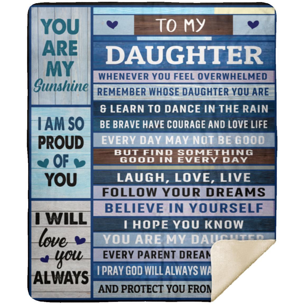 To My Daughter | I'm So Proud of You Blanket | Birthday Gift, Christmas Gift, Valentine's Day Gift