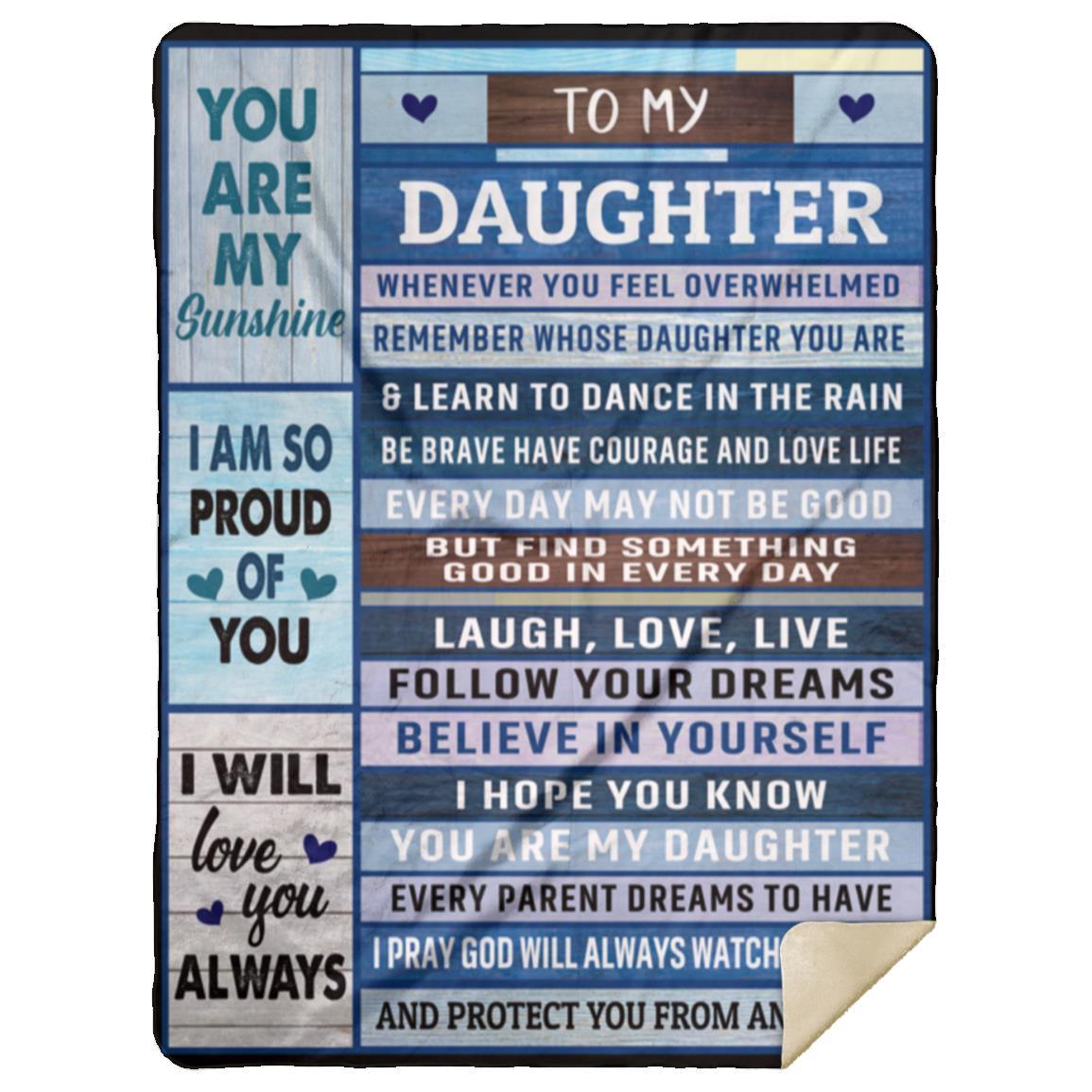To My Daughter | I'm So Proud of You Blanket | Birthday Gift, Christmas Gift, Valentine's Day Gift