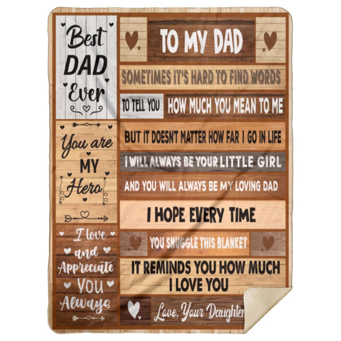 To My Dad | Best Dad Ever Blanket | Father's Day, Birthday Gift
