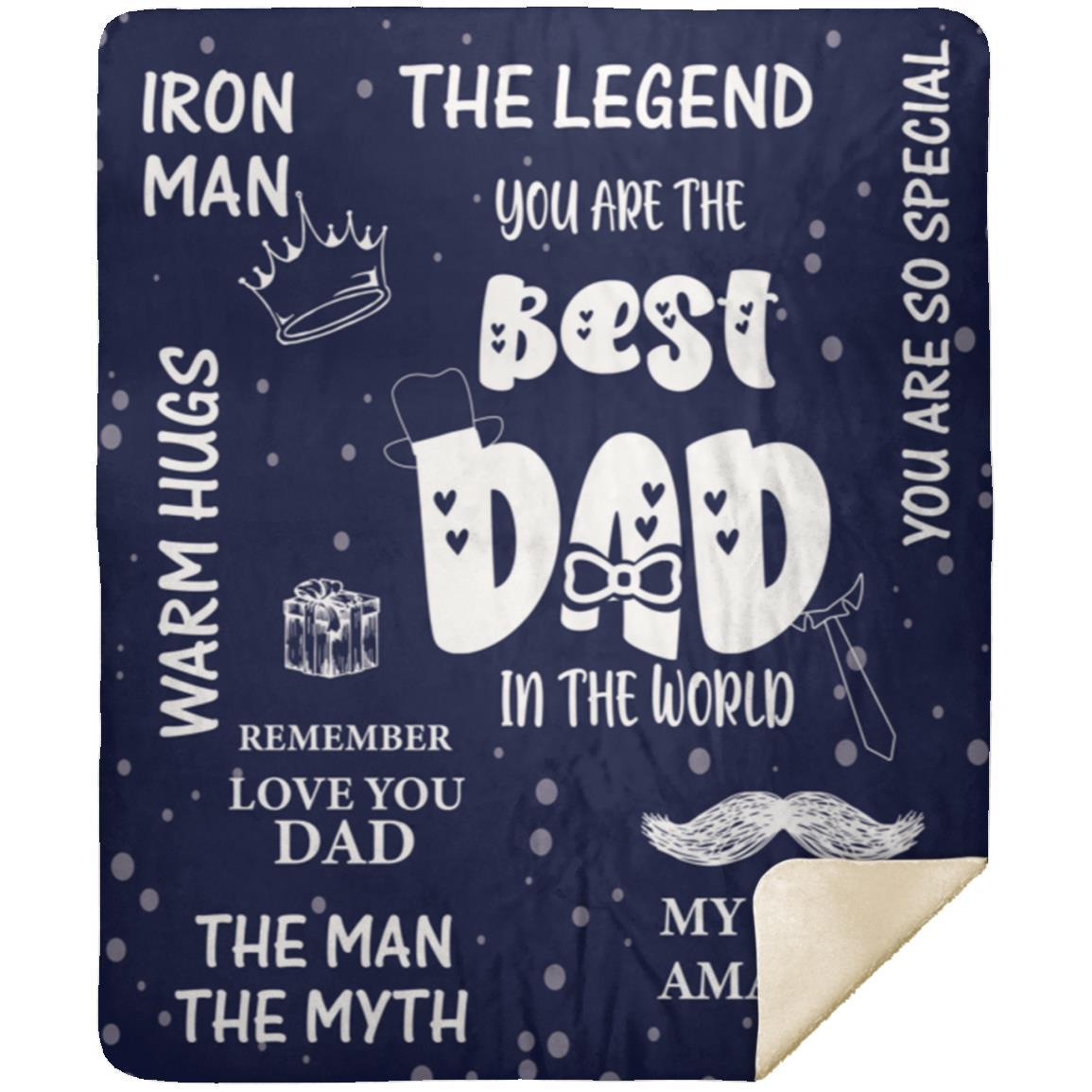 Best Dad Blanket | Birthday, Valentine's Day, Christmas Gift
