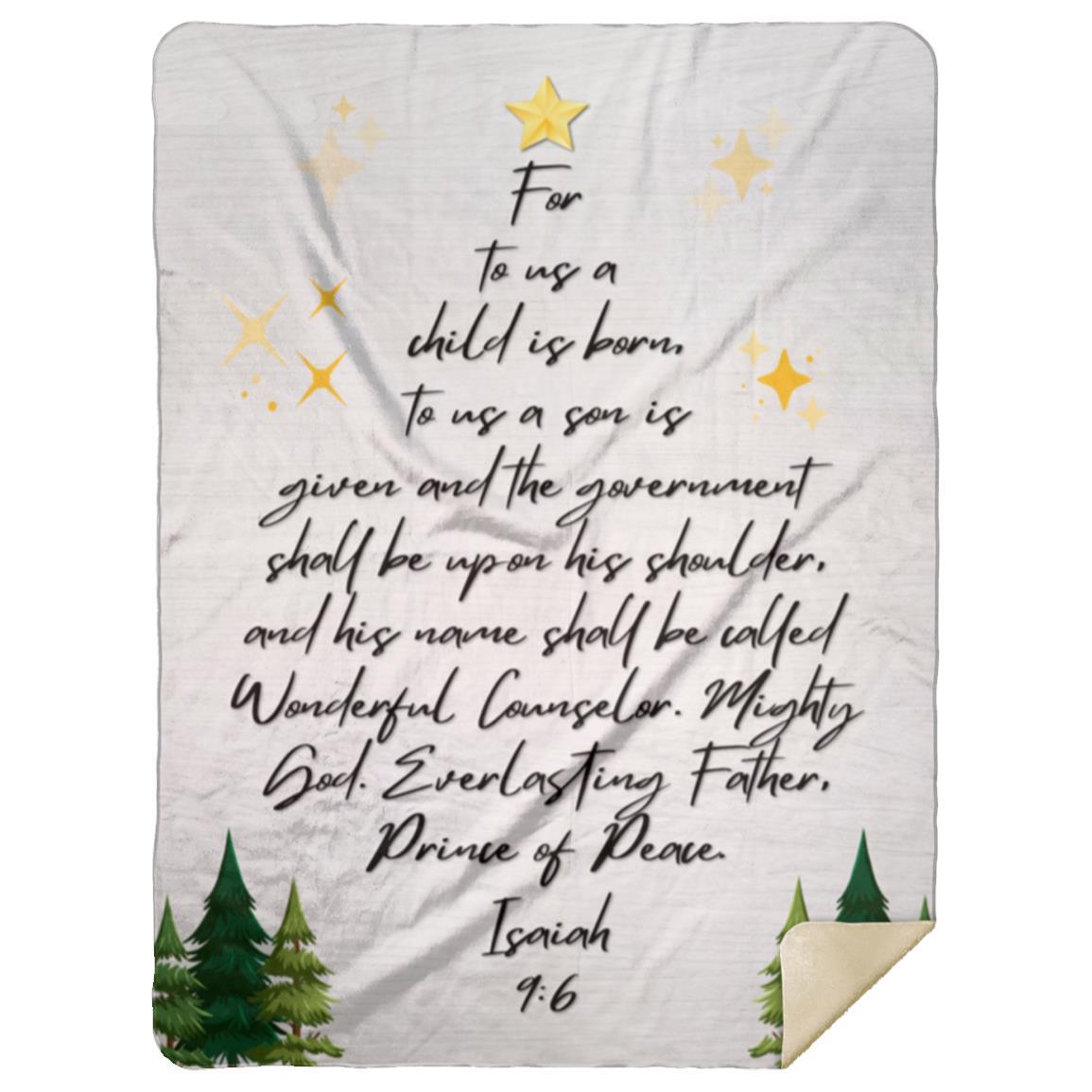 For Unto Us A Child Is Born Blanket | Christmas Gift