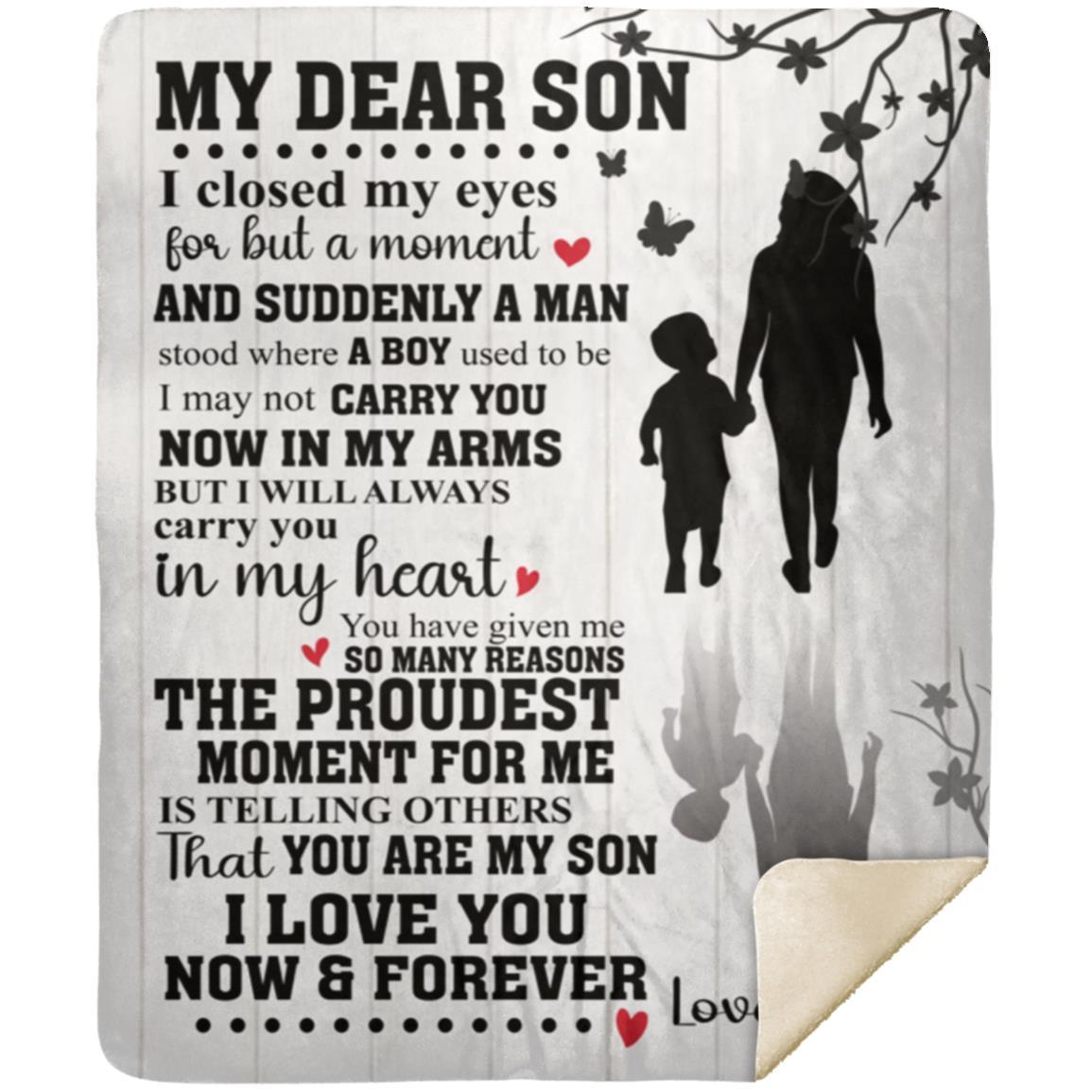 My Dear Son Blanket | Christmas Gift, Birthday Gift, Father's Day Gift