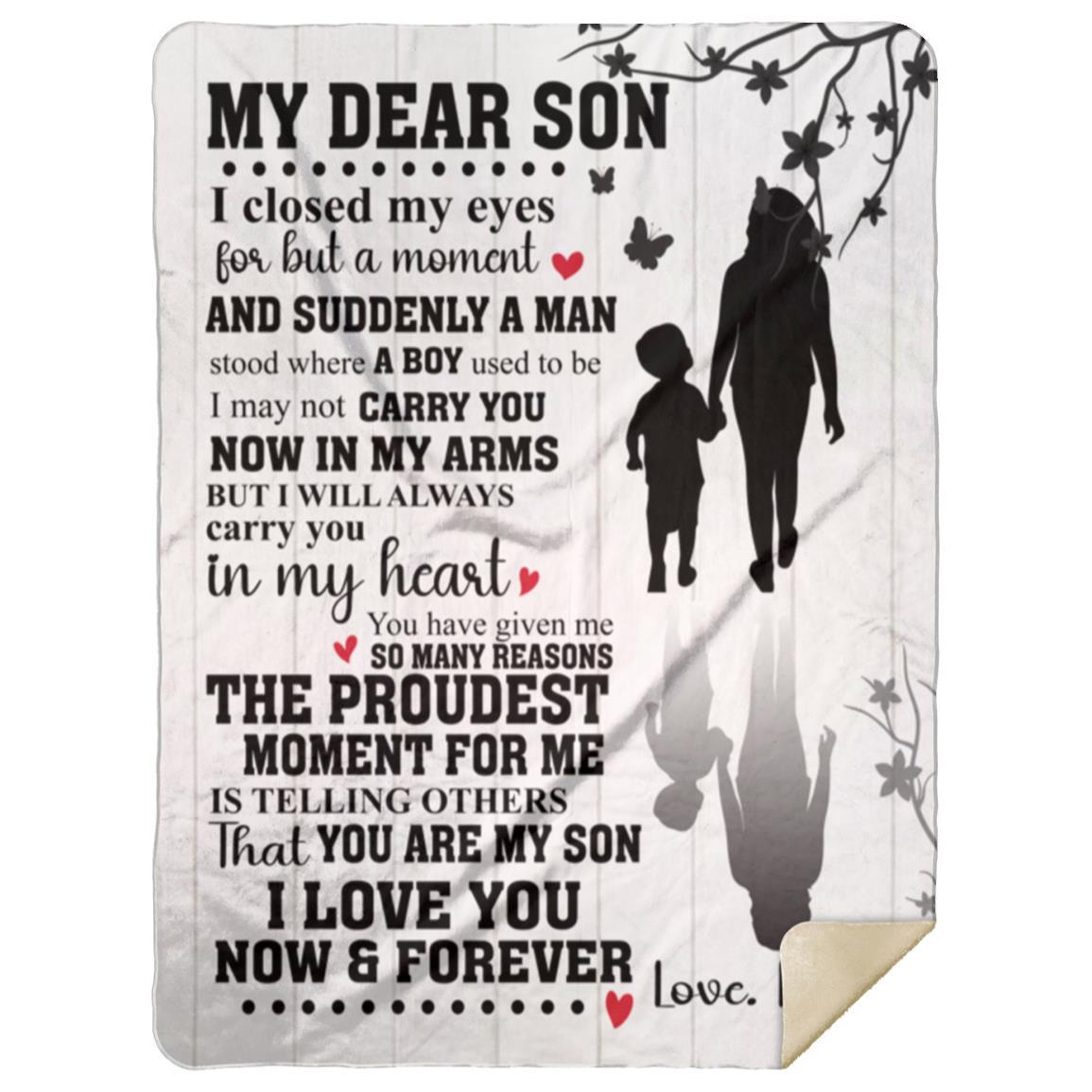 My Dear Son Blanket | Christmas Gift, Birthday Gift, Father's Day Gift