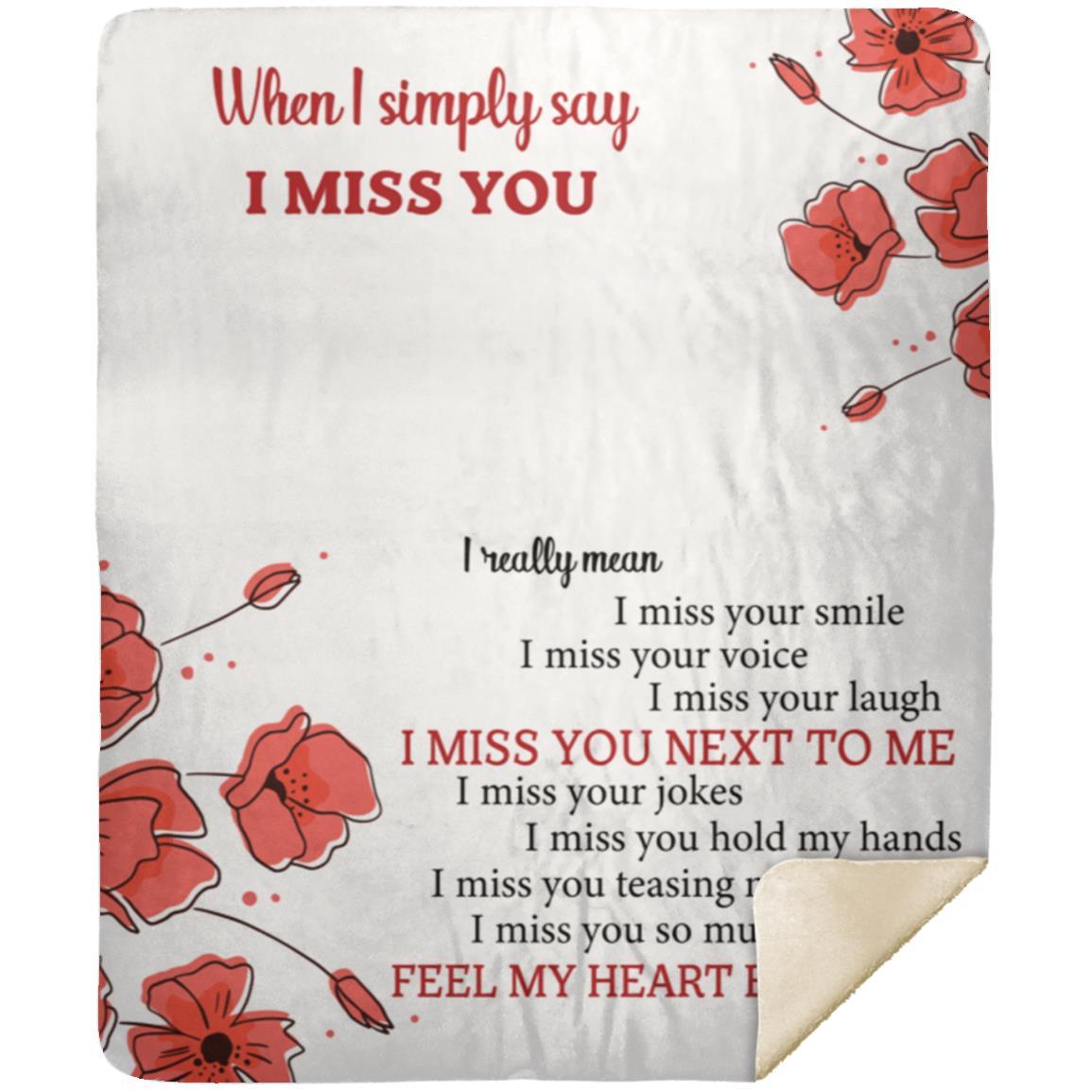 I Miss You Blanket | Valentine's Day Gift, Birthday Gift, Christmas Gift