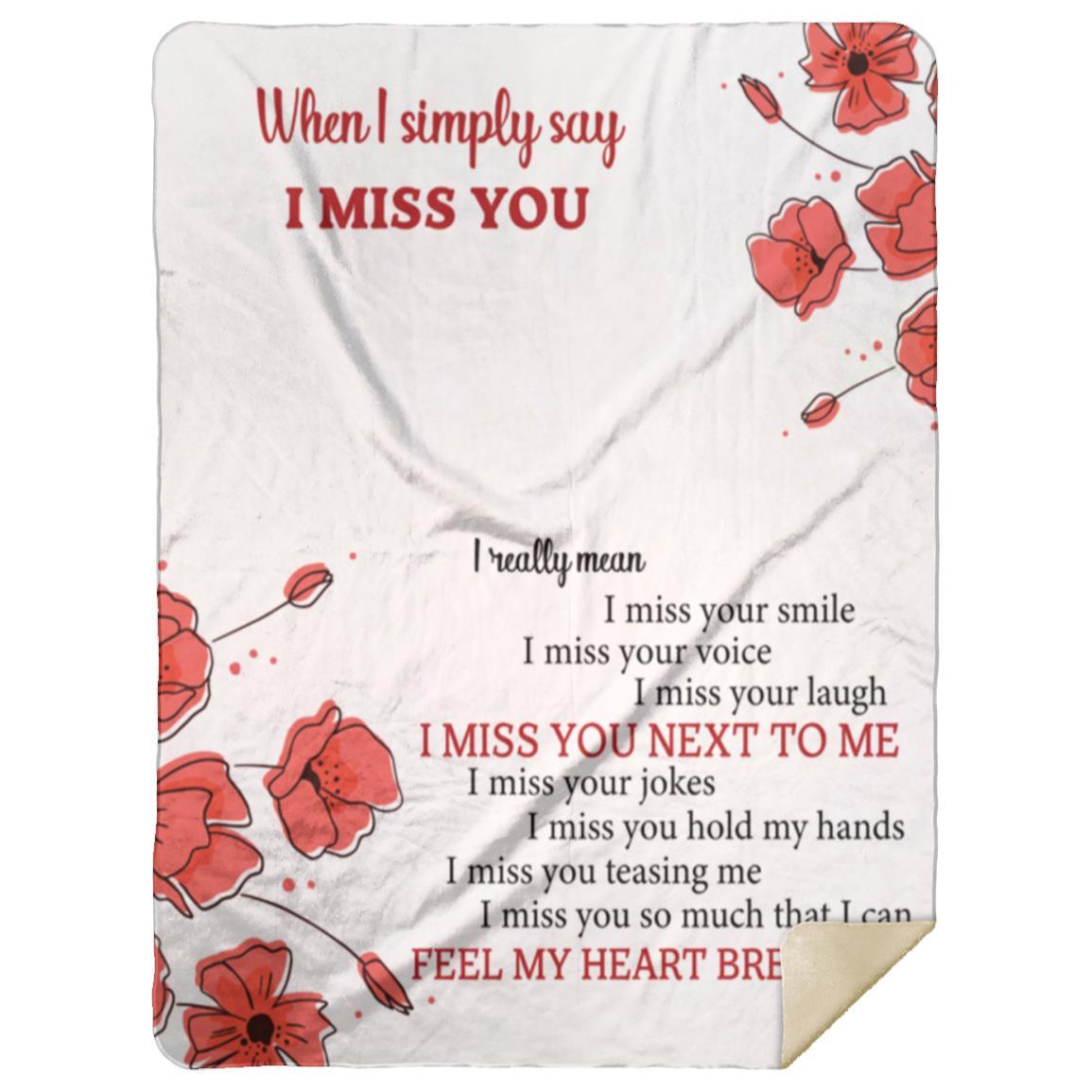 I Miss You Blanket | Valentine's Day Gift, Birthday Gift, Christmas Gift