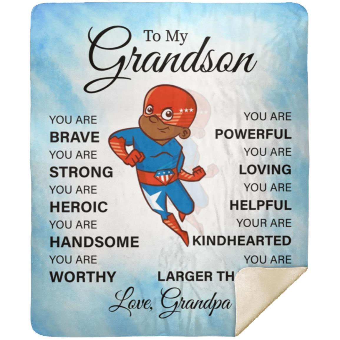 To My Grandson, You are Kindhearted Blanket | Christmas Gift, Birthday Gift