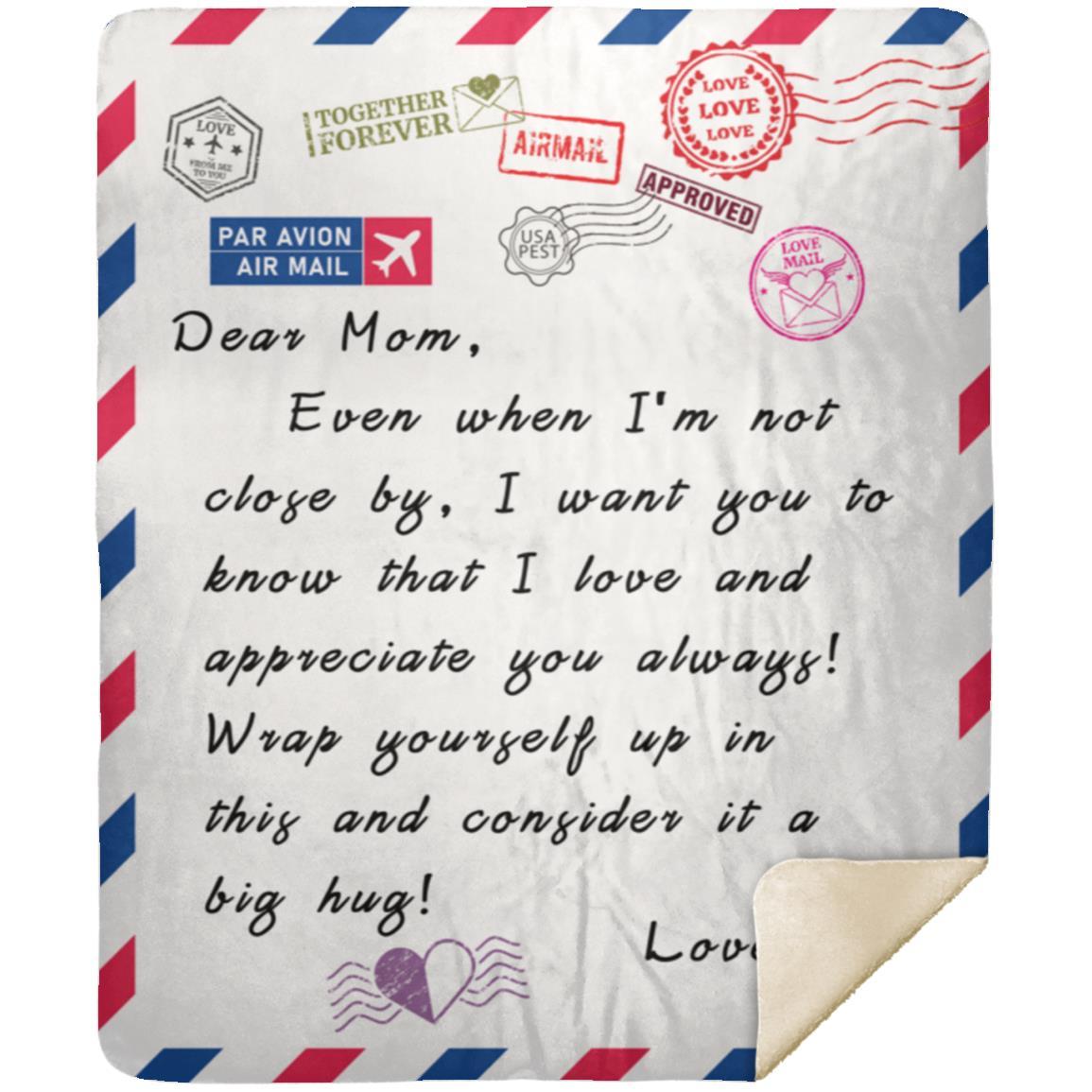 Dear Mom Letter Blanket | Valentine's Day Gift, Birthday Gift, Christmas Gift