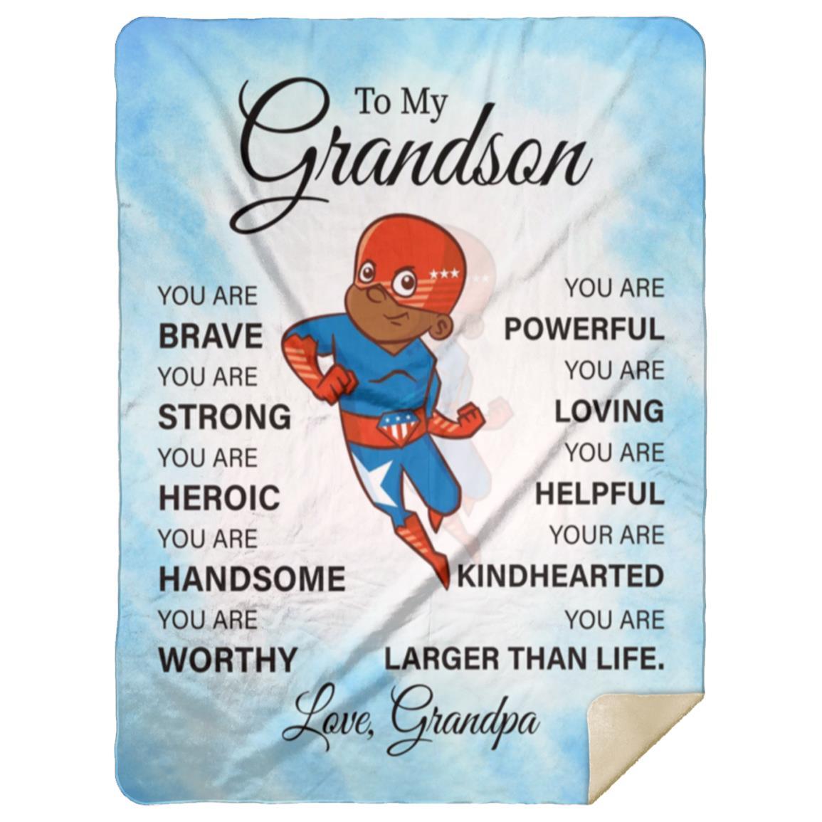 To My Grandson, You are Kindhearted Blanket | Christmas Gift, Birthday Gift