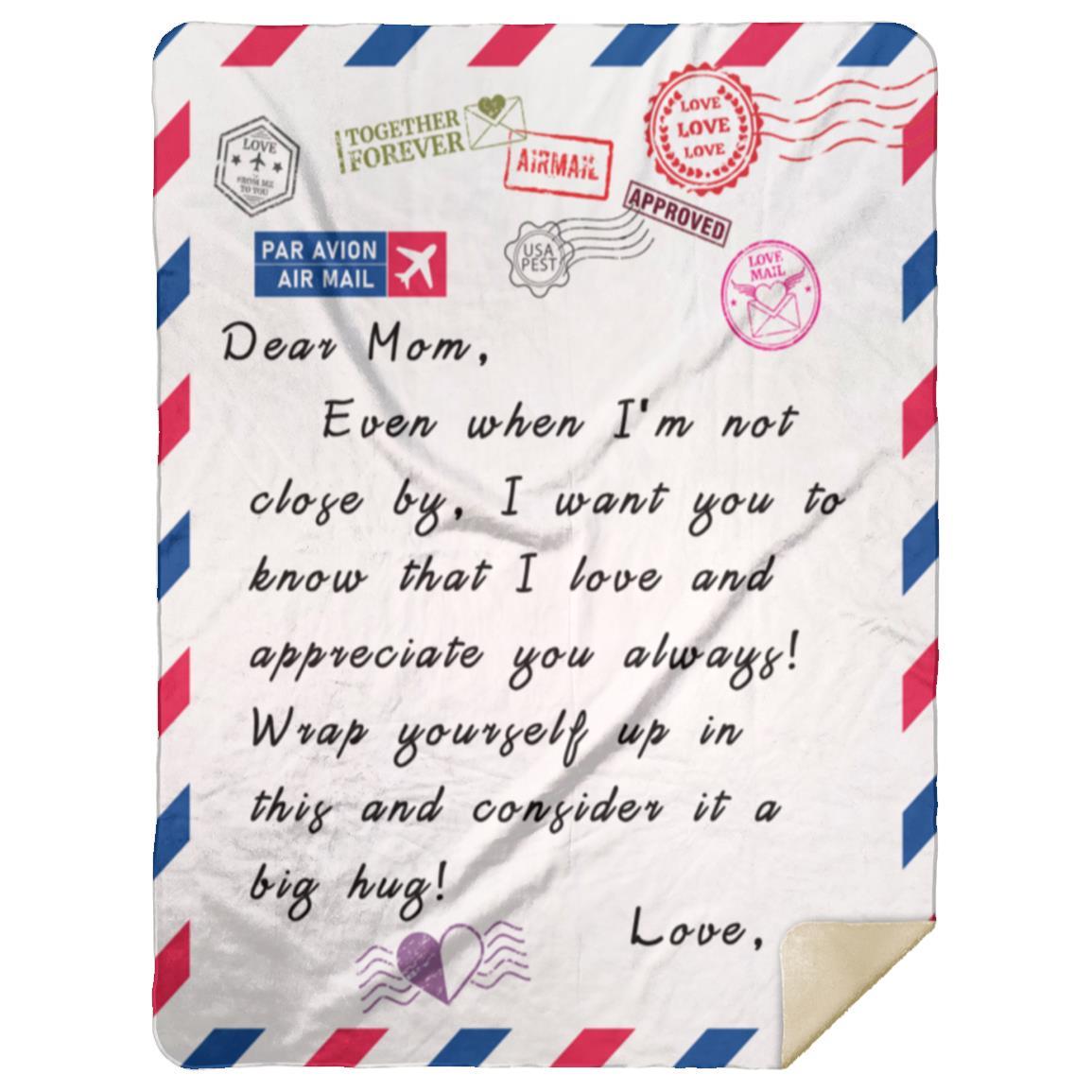 Dear Mom Letter Blanket | Valentine's Day Gift, Birthday Gift, Christmas Gift