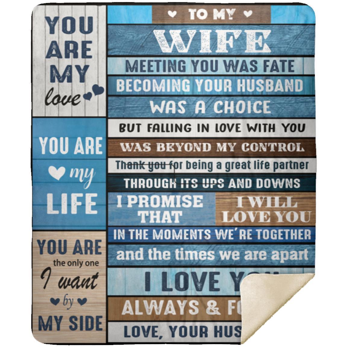 To My Wife, You Are My Love Blanket | Christmas Gift, Mother's Day Gift