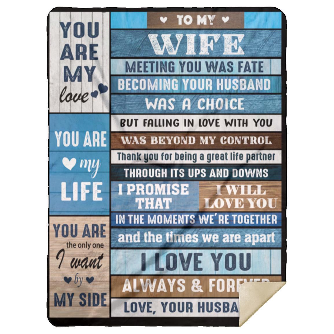To My Wife, You Are My Love Blanket | Christmas Gift, Mother's Day Gift