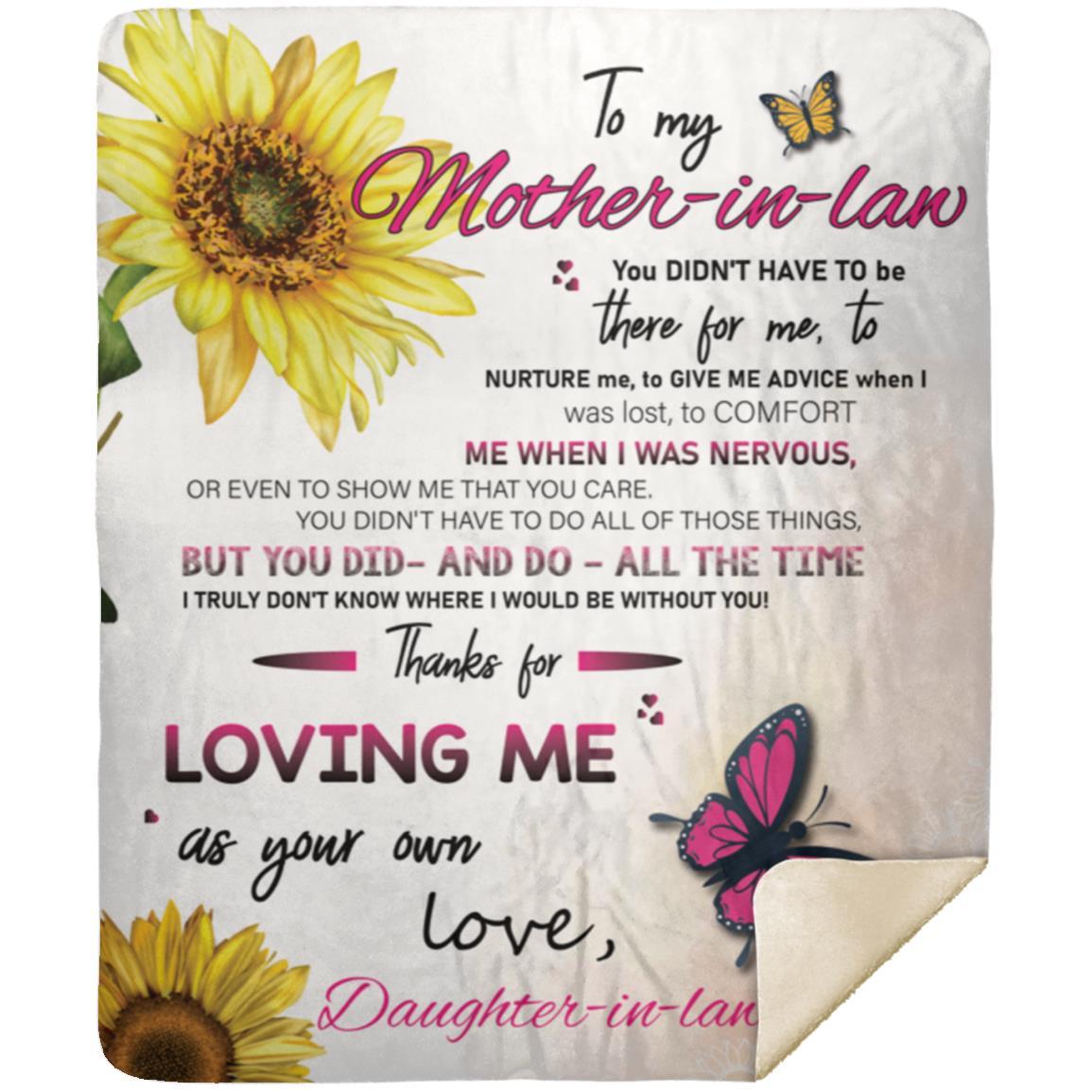 To My Mother-in-law Blanket | Valentine's Day Gift, Birthday Gift, Christmas Gift