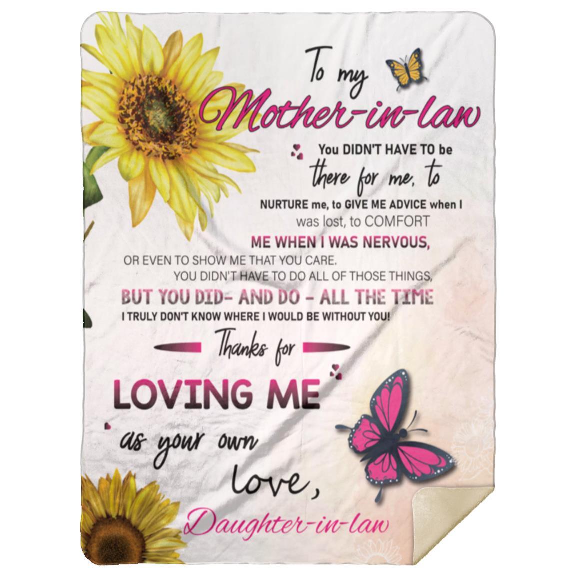 To My Mother-in-law Blanket | Valentine's Day Gift, Birthday Gift, Christmas Gift