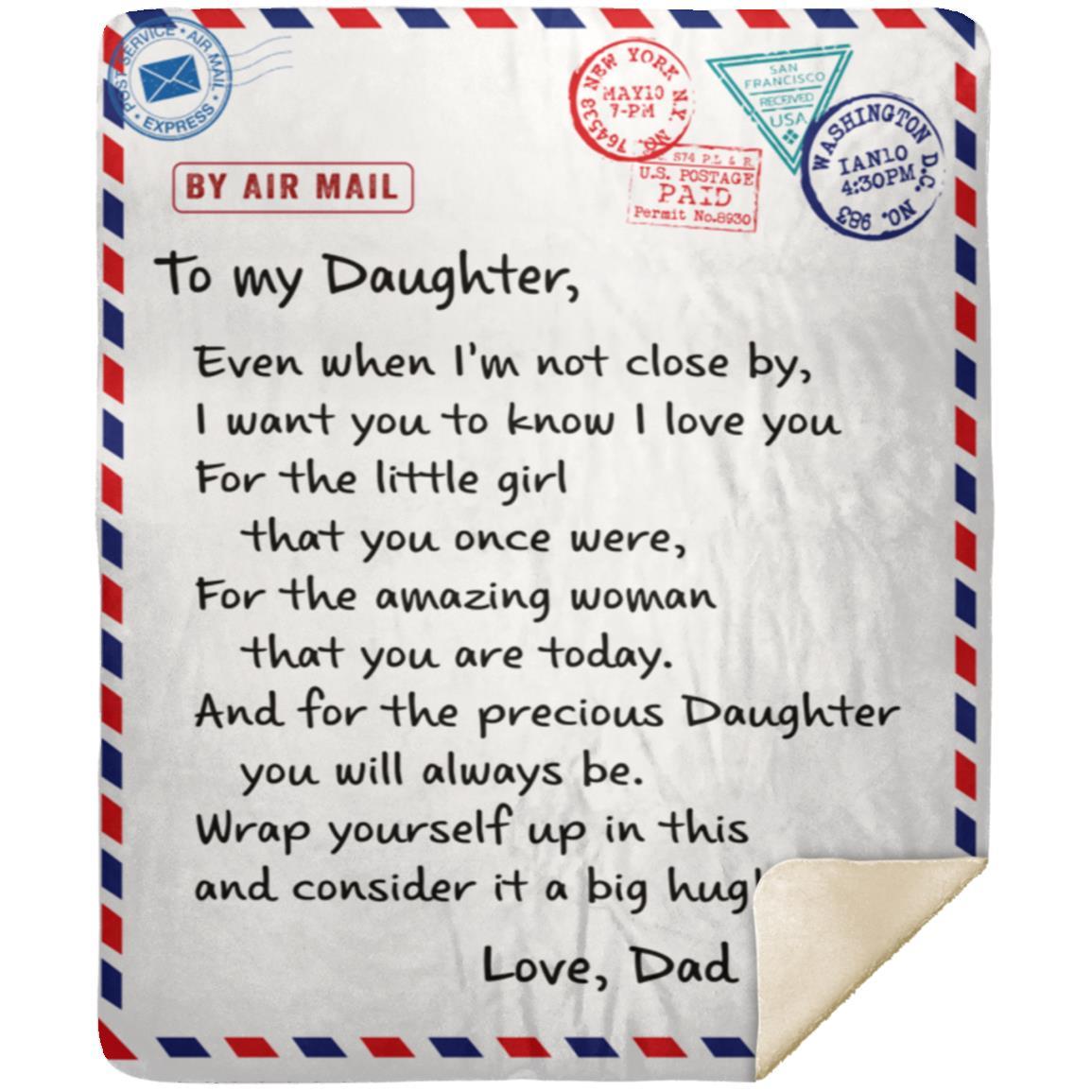 To My Daughter Mail Blanket | Christmas, Birthday, Graduation Gift