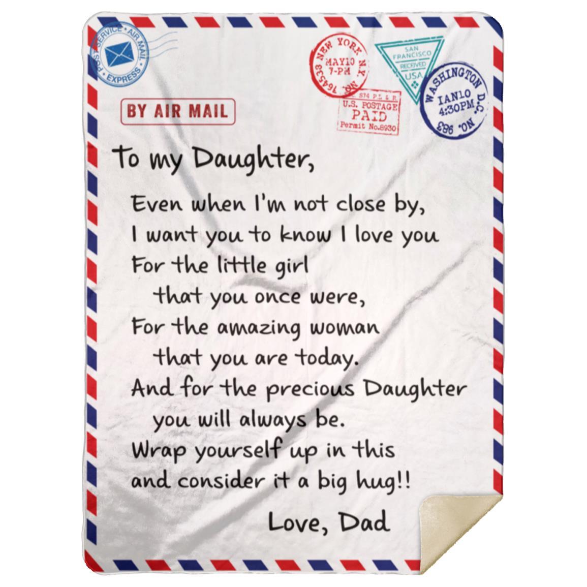 To My Daughter Mail Blanket | Christmas, Birthday, Graduation Gift