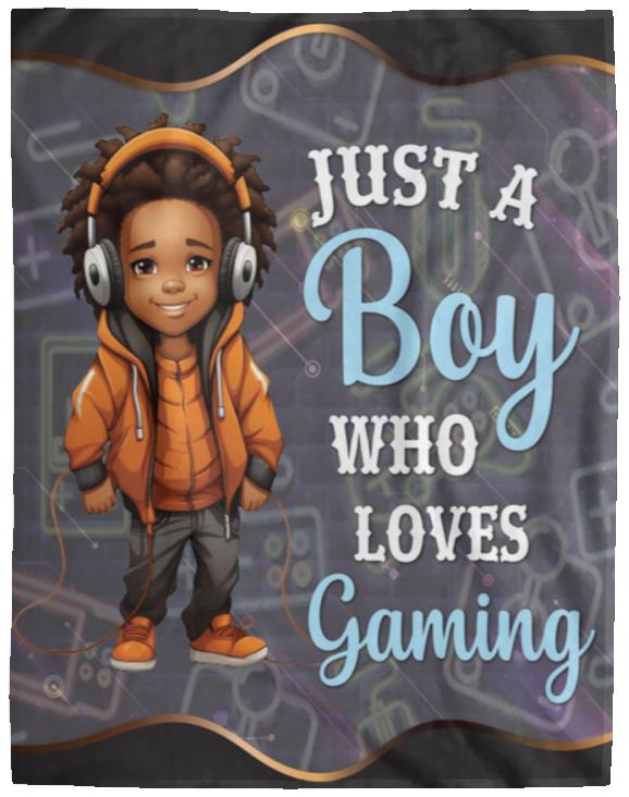 Just A Boy Who Loves Gaming Blanket | Christmas Gift, Birthday Gift