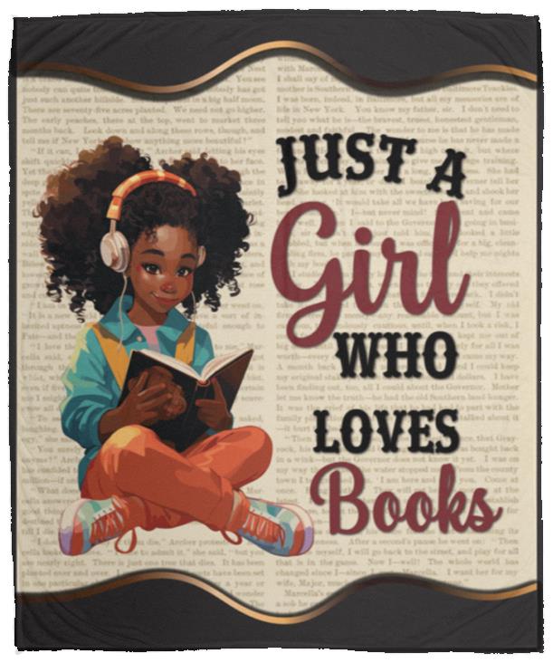 Just A Girl Who Loves Books Blanket | Christmas Gift, Birthday Gift