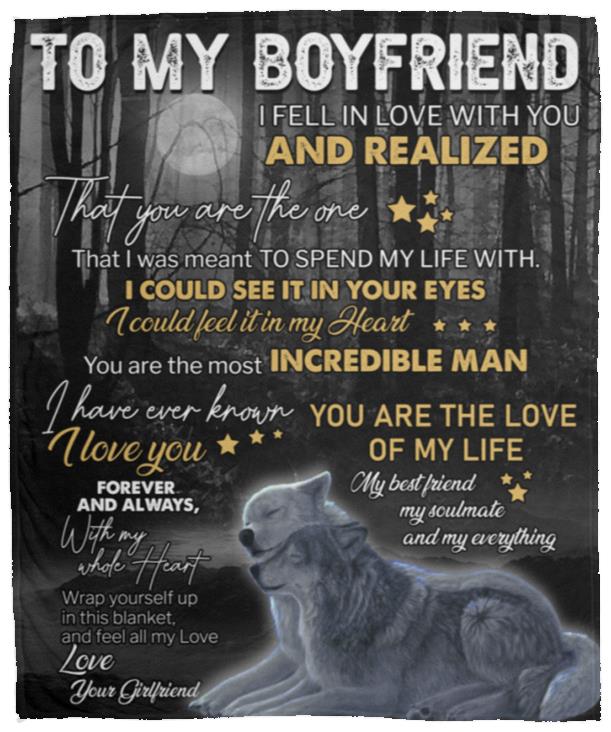 To My Boyfriend Blanket | Christmas Gift, Birthday Gift and more