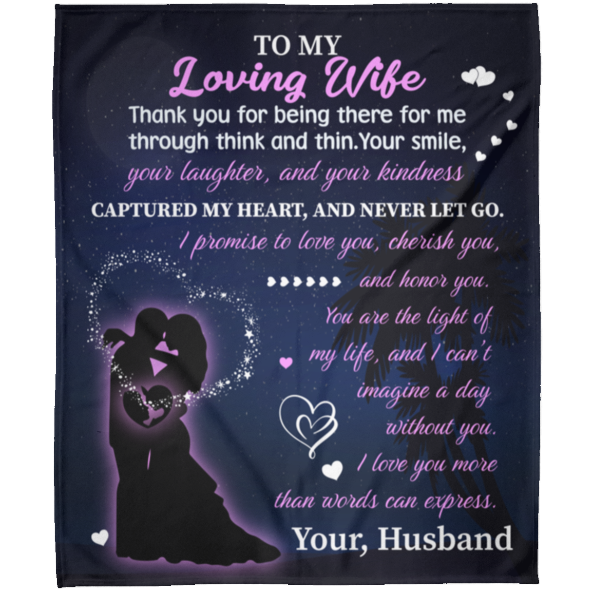 To My Loving Wife | You Captured My Heart | Arctic Fleece Blanket 50x60