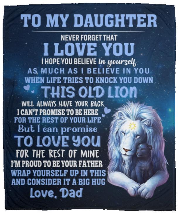 To My Daughter, I Love You Blanket | Valentine's Day, College, Birthday Gift