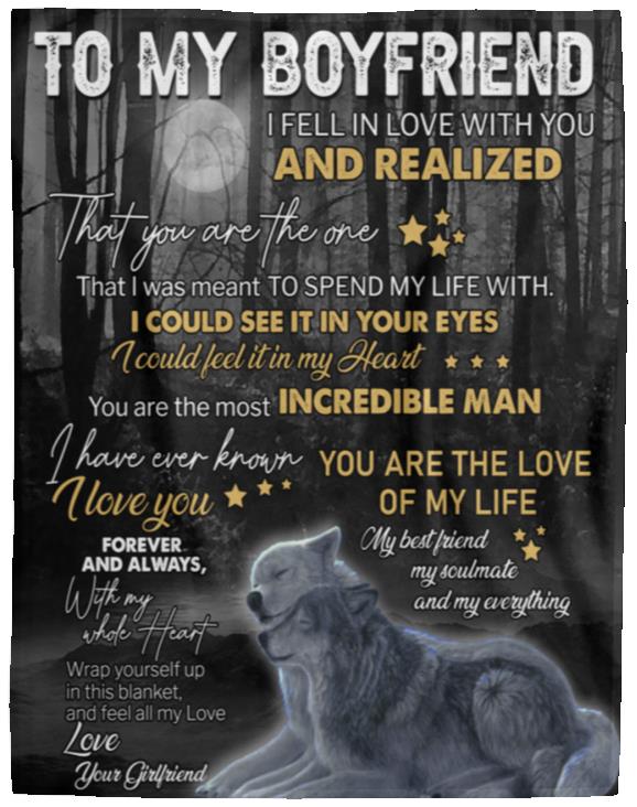 To My Boyfriend Blanket | Christmas Gift, Birthday Gift and more