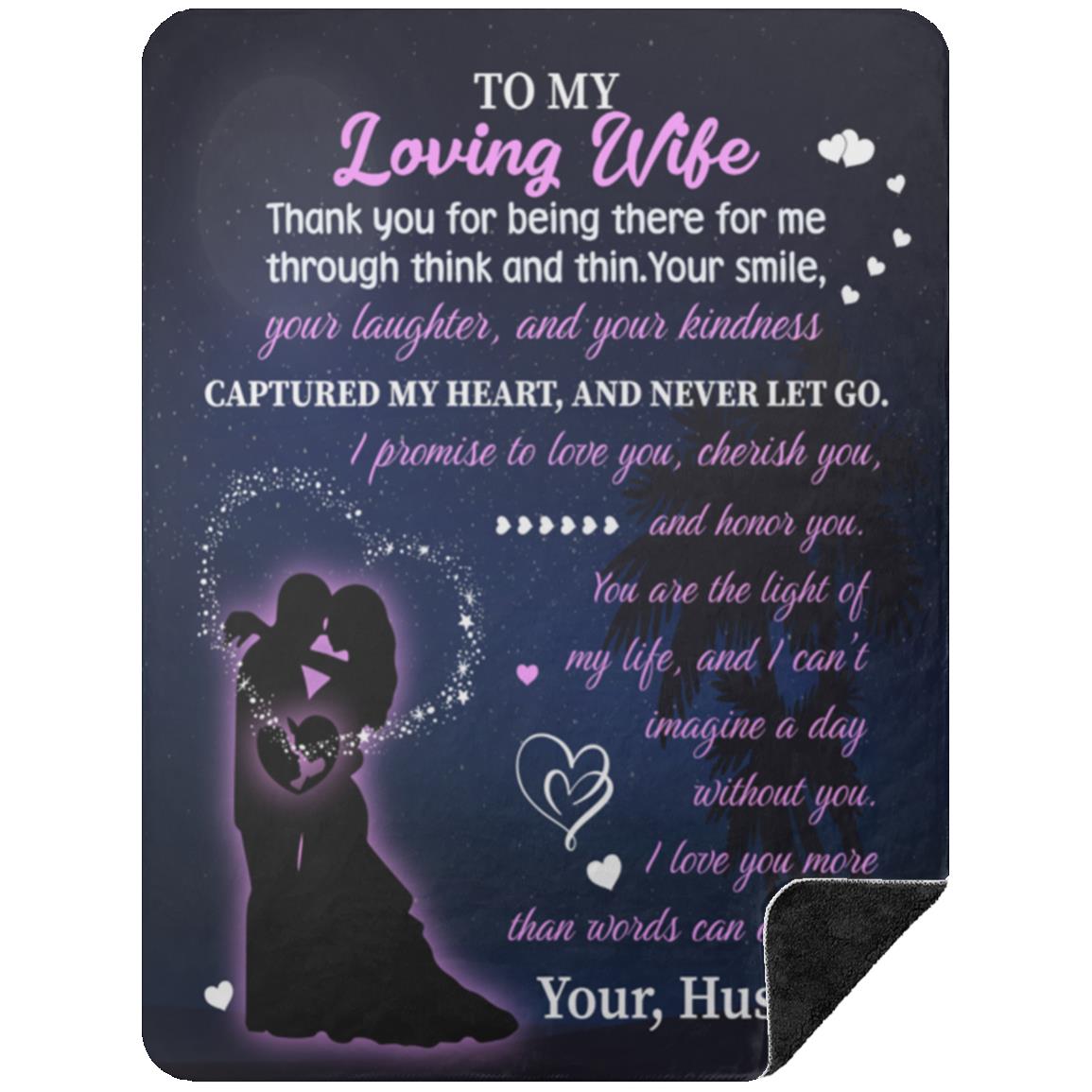 To My Loving Wife Blanket | Christmas Gift, Mother's Day Gift, Birthday Gift