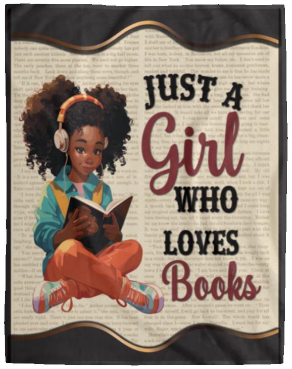 Just A Girl Who Loves Books Blanket | Christmas Gift, Birthday Gift