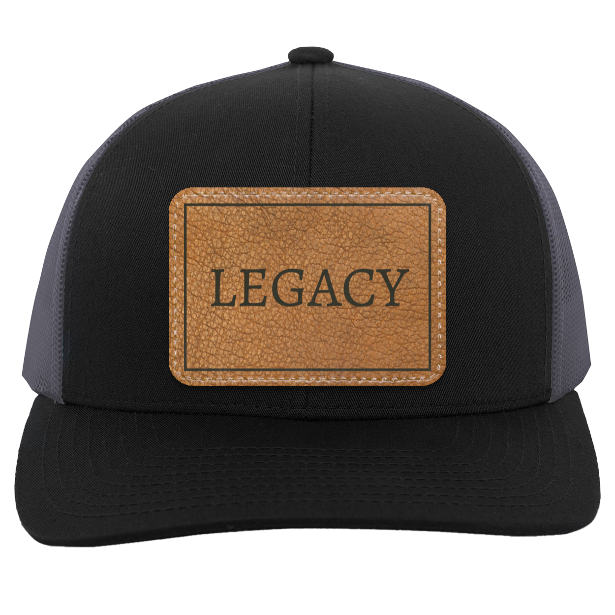 LEGACY - Leather Trucker Snap Back - Patch