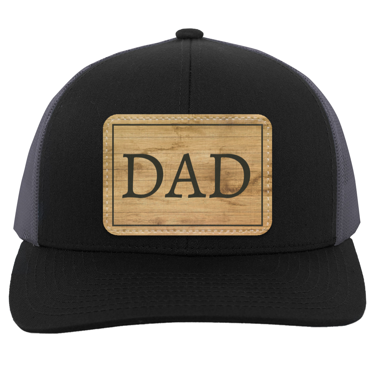 Dad - Wooden Trucker Snap Back - Patch Hat