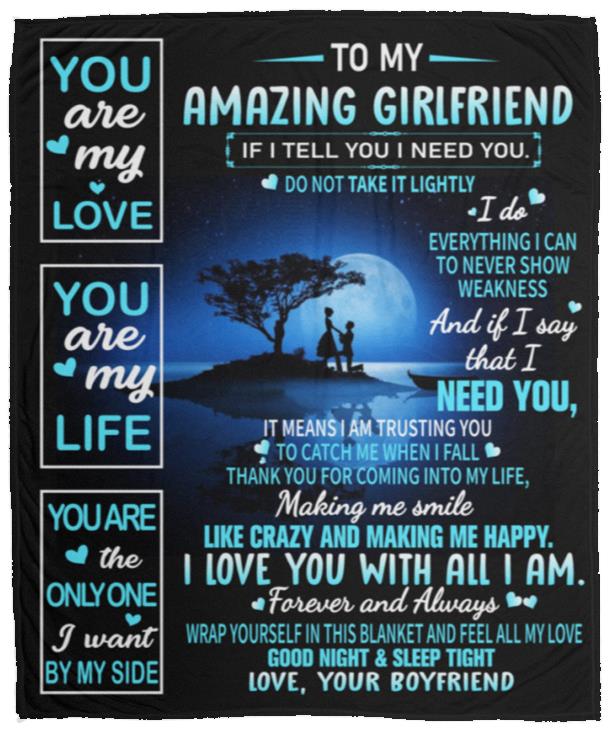 To My Amazing Girlfriend Blanket | Christmas Gift, Birthday Gift