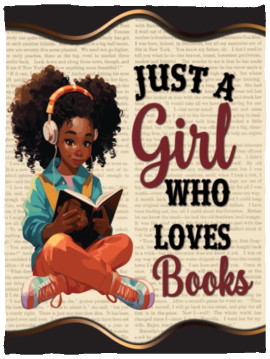 Just A Girl Who Loves Books Blanket | Christmas Gift, Birthday Gift