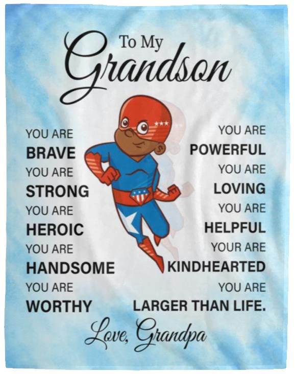 To My Grandson, You are Kindhearted Blanket | Christmas Gift, Birthday Gift