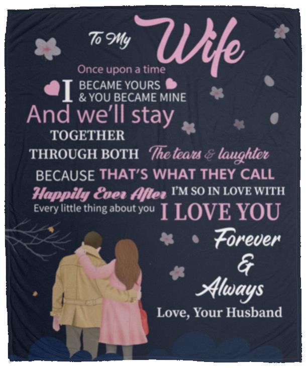 To My Wife Blanket | I Love You Forever & Always | Valentine's Day Gift, Birthday Gift, Christmas Gift