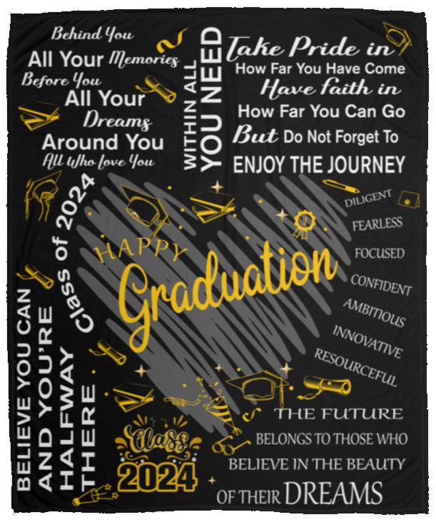Happy Graduation Class of 2025 Blanket | Graduation Gift