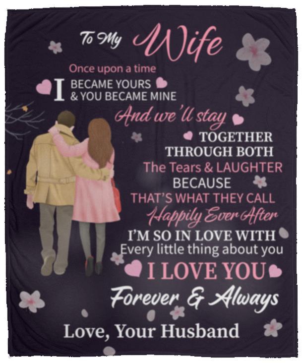 To My Wife, I'm So In Love With You Blanket, Valentine's Day Gift, Birthday Gift, Christmas Gift