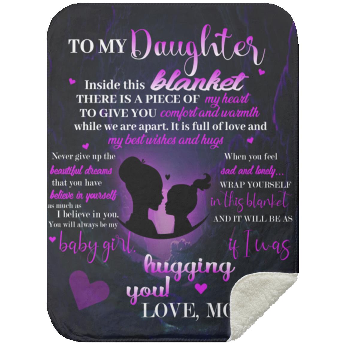 To My Daughter, Piece of My Heart Blanket | Christmas Gift, Birthday Gift