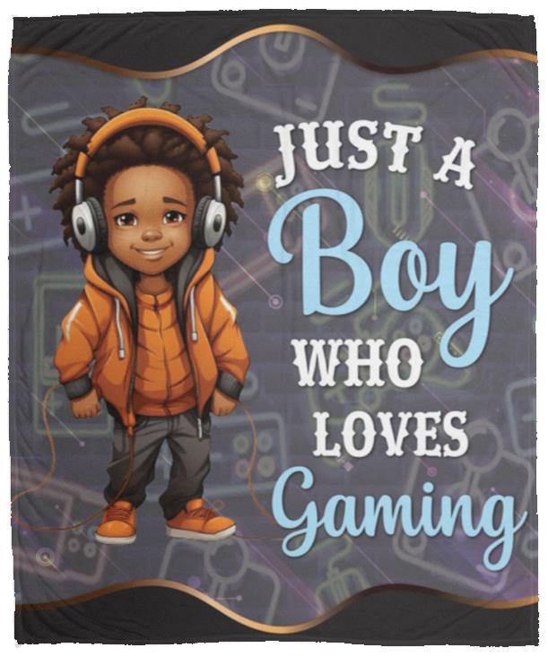 Just A Boy Who Loves Gaming Blanket | Christmas Gift, Birthday Gift