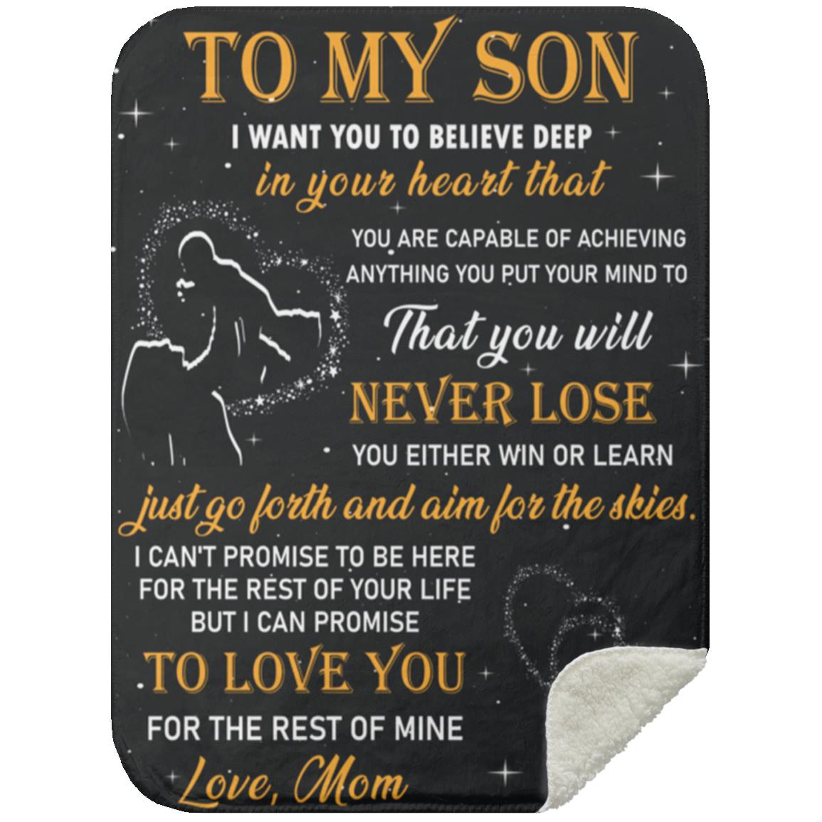 To My Son Blanket | Promise to Love You For the Rest of My Life | Birthday Gift, Special Occasions