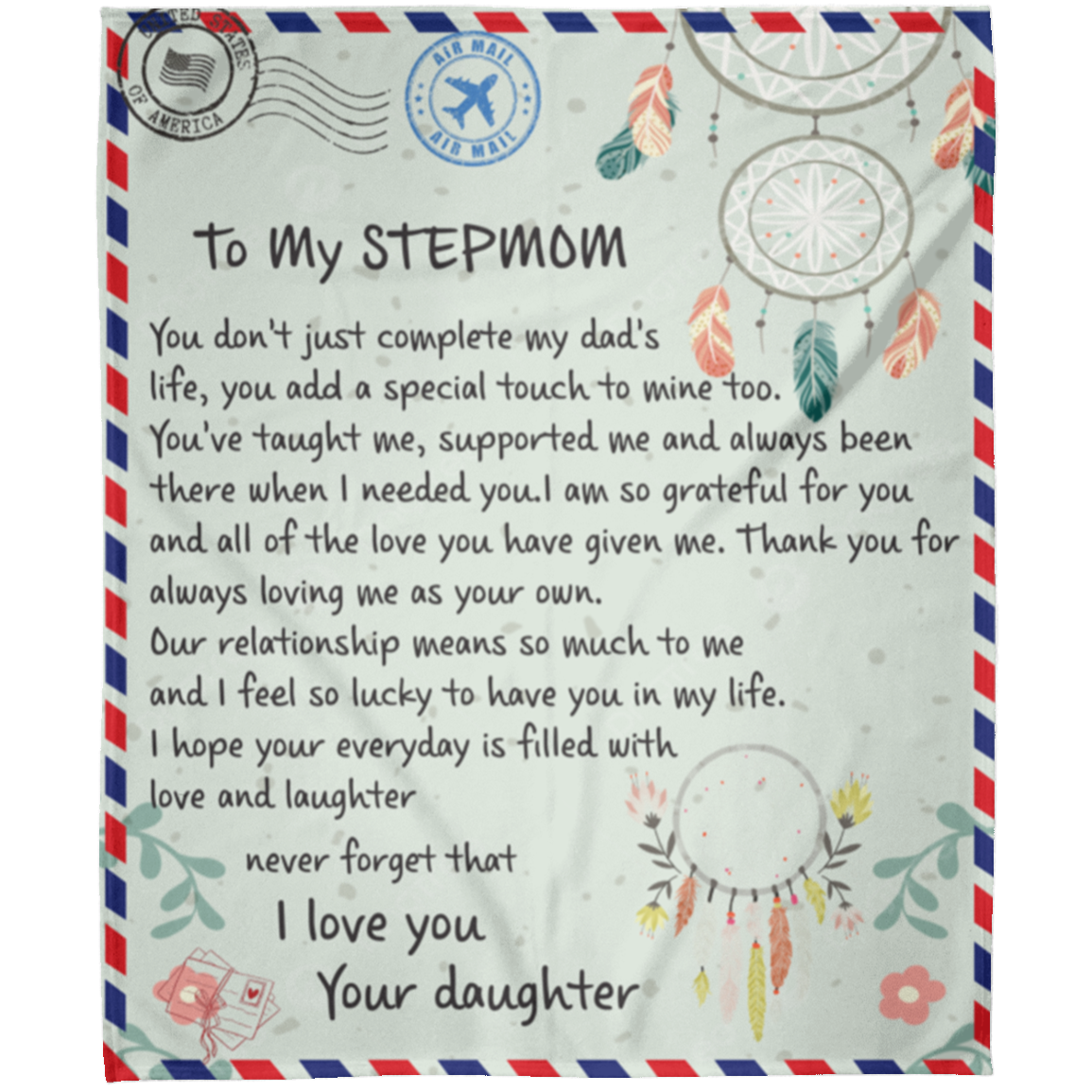 To My Stepmom | I Feel Lucky To Have You | Arctic Fleece Blanket 50x60