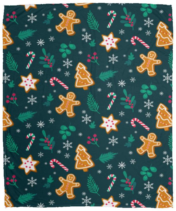 Ginger Bread Man Blanket | Christmas Gift